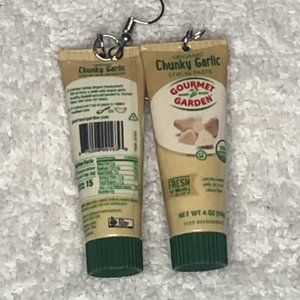 Mini Brands Squeeze Garlic Earrings - GREAT GIFT IDEA!